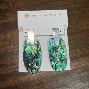 Kendra Scott Abalone Shell Silver Earrings